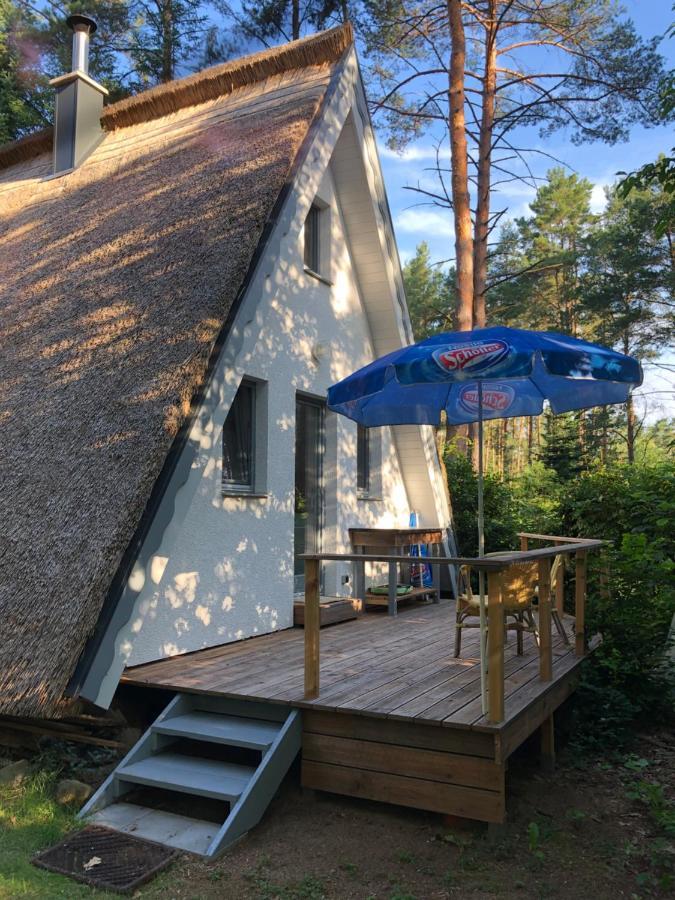 Ferienhaus Reetdach 1300Qm Privatgrundstueck Bootssteg Sauna Templin Luebbesee Uckermark Erholung Pur Seenplatte Petersdorf  외부 사진